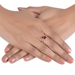 Load image into Gallery viewer, Crimson Curve ring in 18 Kt