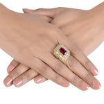 Load image into Gallery viewer, Grand Rubellite Ring in 18 Kt