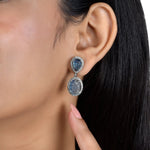 Load image into Gallery viewer, Aqua Heritage Silver-Gold Victorian Earrings