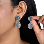 Load image into Gallery viewer, Ocean Petal Silver-Gold Victorian Drops