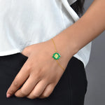 Load image into Gallery viewer, Enamel Motif Gold Bracelet in 18 Kt