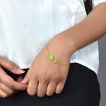 Load image into Gallery viewer, Sleek Enamel Gold Bracelet in 18 Kt