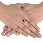 Load image into Gallery viewer, Scarlet Eclipse Ring in 18 Kt