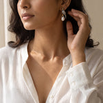 Load image into Gallery viewer, Victorian Bird Pearl Drop Earrings