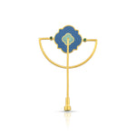 Load image into Gallery viewer, Aqua Garden Enamel Brooch in 18 Kt