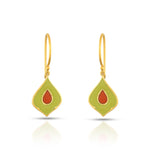 Load image into Gallery viewer, Petal Enamel Gold Earrings in 18 Kt