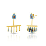 Load image into Gallery viewer, Enamel Statement Earring in 18 Kt