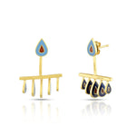 Load image into Gallery viewer, Enamel Statement Earring in 18 Kt