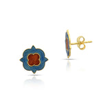 Load image into Gallery viewer, Neel Pushp Enamel Studs in 18 Kt