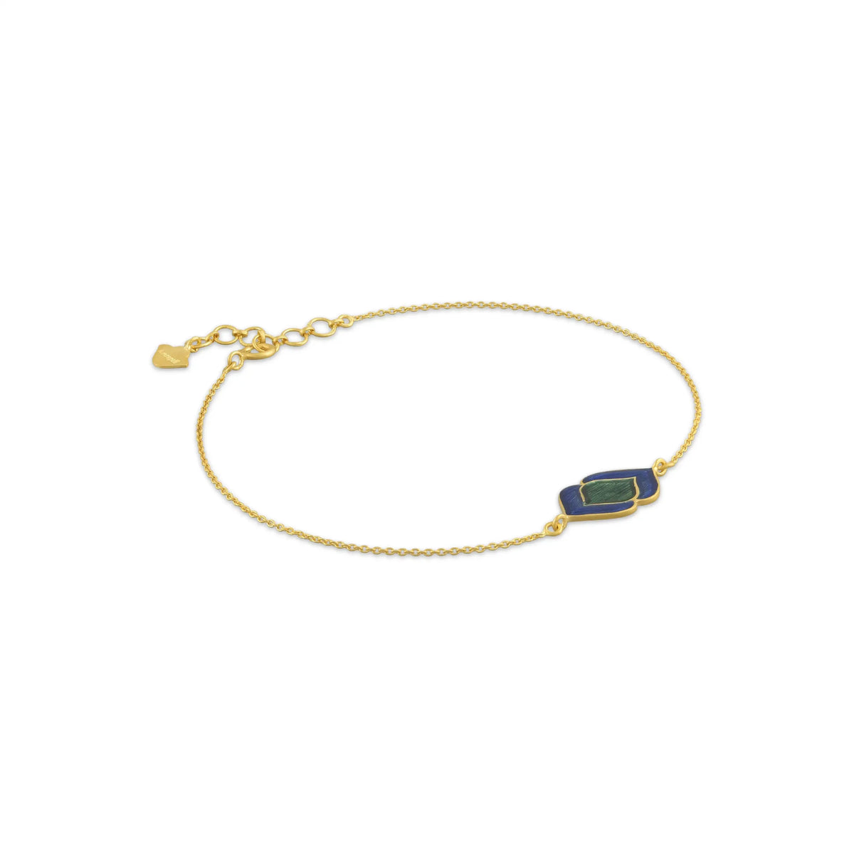 Oceanline enamel gold bracelet in 18 kt