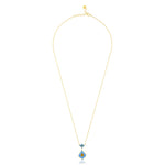 Load image into Gallery viewer, Dual Side Enamel Drop Necklace in 18 Kt