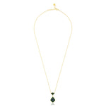 Load image into Gallery viewer, Dual Side Enamel Drop Necklace in 18 Kt