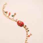 Load image into Gallery viewer, Coral Charm Statement Gold Bracelet in 18 Kt