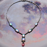 Load image into Gallery viewer, Opal Victorian Silver-Gold Statement Necklace