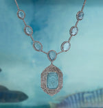Load image into Gallery viewer, Aqua Noor Victorian Silver-Gold Statement Necklace