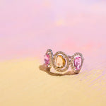 Load image into Gallery viewer, Multi Sapphire Statement White Gold Ring in 18 Kt