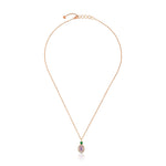 Load image into Gallery viewer, Rose Gold Sapphire Pendant Necklace in 18 Kt