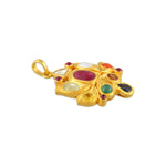 Load image into Gallery viewer, Navratna Heritage Pendant in 18 Kt