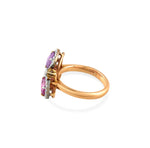Load image into Gallery viewer, Petal Sapphire Statement Rose Gold Ring in 18 Kt