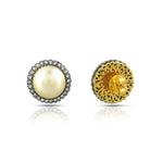 Load image into Gallery viewer, Diamond Framed Pearl Victorian Studs