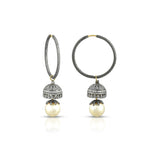 Load image into Gallery viewer, Victorian Pearl Jhumka Hoops