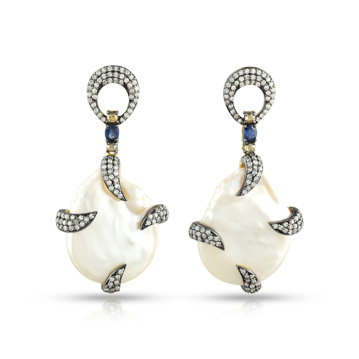 Victorian baroque pearl drop earrings