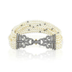 Load image into Gallery viewer, Victorian Multi-Strand Pearl Bracelet