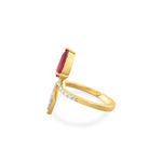 Load image into Gallery viewer, Serpentine Rose Ring in 18 Kt