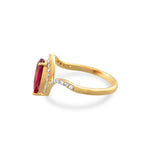 Load image into Gallery viewer, Crimson Curve ring in 18 Kt