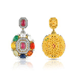 Load image into Gallery viewer, Royal Navratna Victorian Earrings