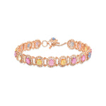 Load image into Gallery viewer, Rose Gold Multi Sapphire Bracelet in 18 Kt