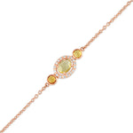 Load image into Gallery viewer, Sunlit Sapphire Rose Gold Bracelet in 18 Kt