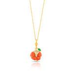 Load image into Gallery viewer, Coral Bloom Pendant Necklace in 18 Kt