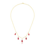 Load image into Gallery viewer, Ruby Reign Statement Necklace in 18 Kt