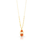 Load image into Gallery viewer, Floral Coral Drop Necklace in 18 Kt