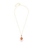 Load image into Gallery viewer, Coral Flora Pendant Necklace in 18 Kt
