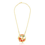 Load image into Gallery viewer, Coral Garden Pendant Gold Necklace in 18 Kt