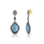 Load image into Gallery viewer, Celeste Aqua Victorian Silver-Gold Drops