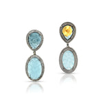 Load image into Gallery viewer, Ocean Petal Silver-Gold Victorian Drops