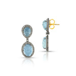 Load image into Gallery viewer, Aqua Heritage Silver-Gold Victorian Earrings