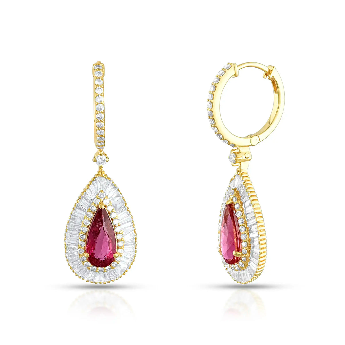 Royal flame drops in 18 kt