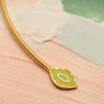 Load image into Gallery viewer, Dual Side Enamel Gold Hasli in 18 Kt