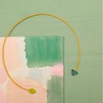 Load image into Gallery viewer, Dual Side Enamel Gold Hasli in 18 Kt