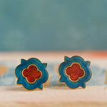 Load image into Gallery viewer, Neel Pushp Enamel Studs in 18 Kt