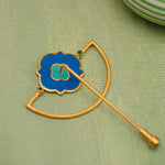 Load image into Gallery viewer, Aqua Garden Enamel Brooch in 18 Kt
