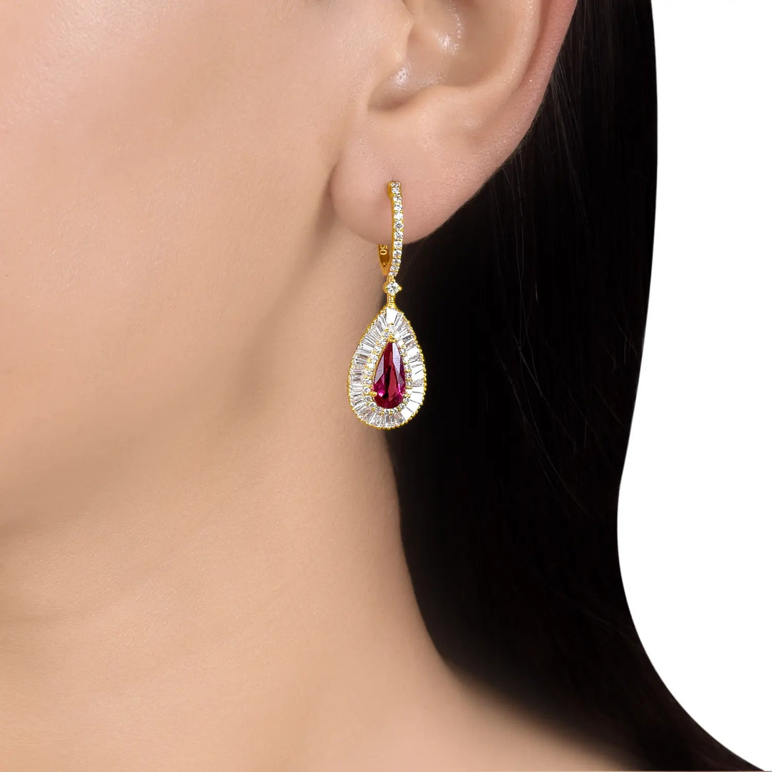 Royal Flame Drops in 18 Kt