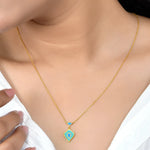Load image into Gallery viewer, Dual-Side Enamel Drop Necklace in 18 Kt
