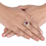 Load image into Gallery viewer, Regal Teardrop ring in 18 Kt
