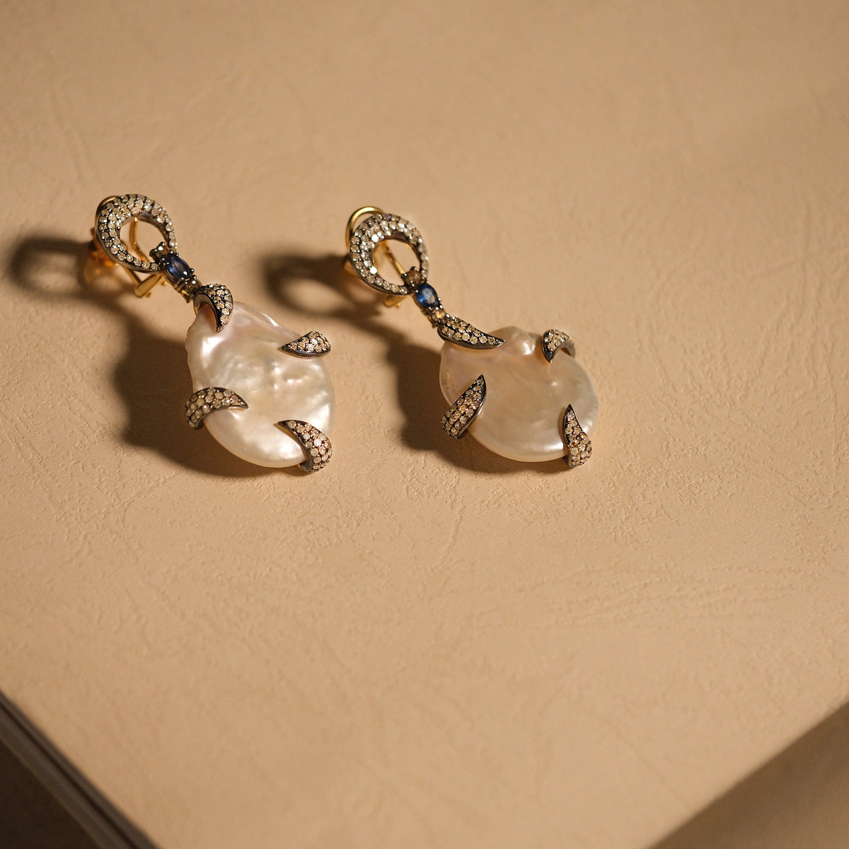 Victorian baroque pearl drop earrings