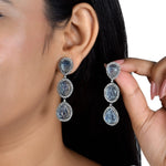 Load image into Gallery viewer, Aqua Flow Silver-Gold Victorian Earrings
